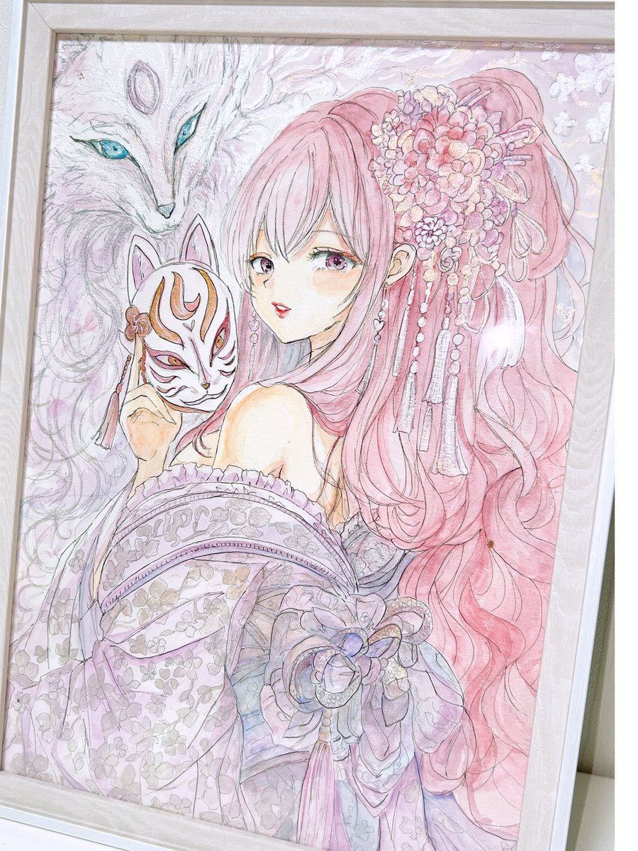 額装原画🖼️ 本日20時頃、出品させていただきます。 宜しければご覧