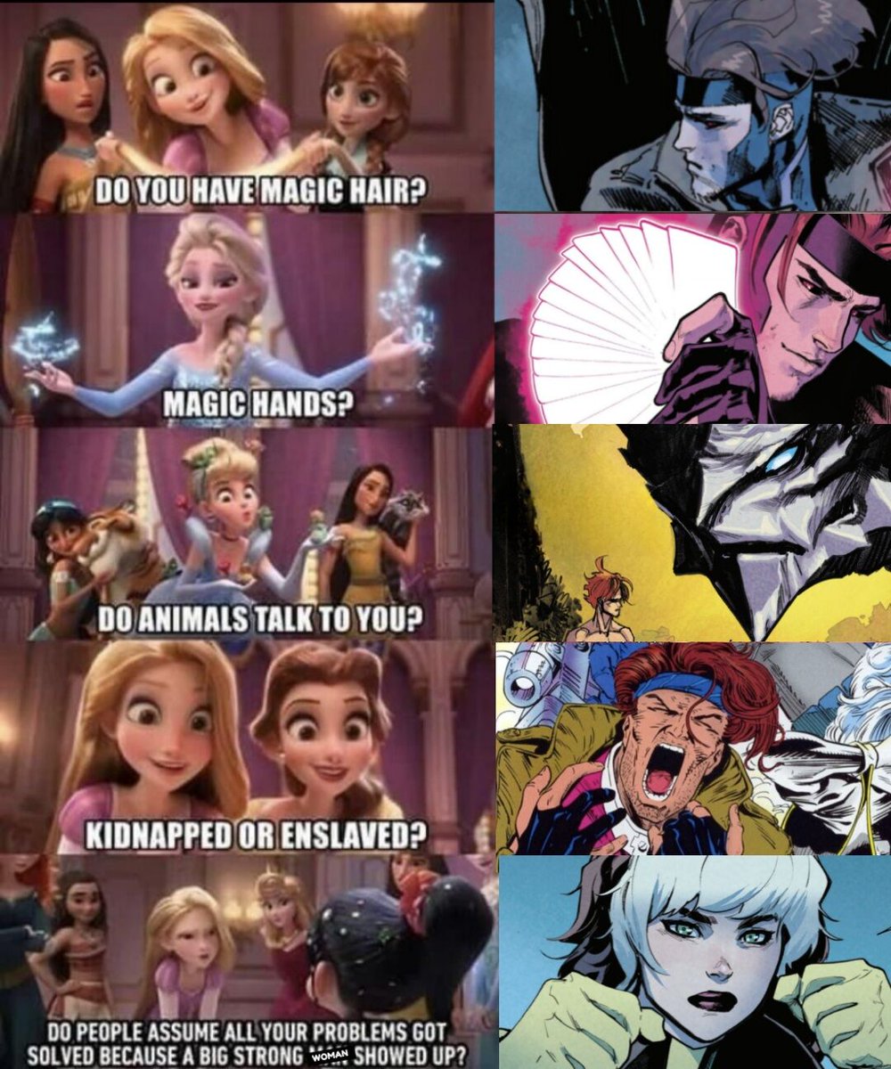 PunkerDuckie's tweet photo. Guys I think Gambit might be a princess...

#gambit #gambitmeme #remylebeau #xmen https://t.co/um9I1Cte3u