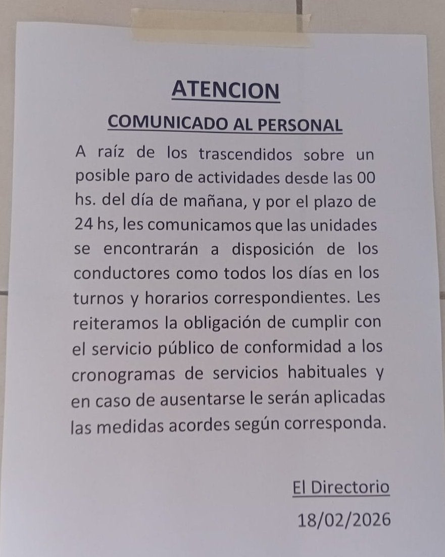 #ParoGeneral

 DOTA avisa que los colectivos van a estar "a disposición de los conductores como todos los días..."