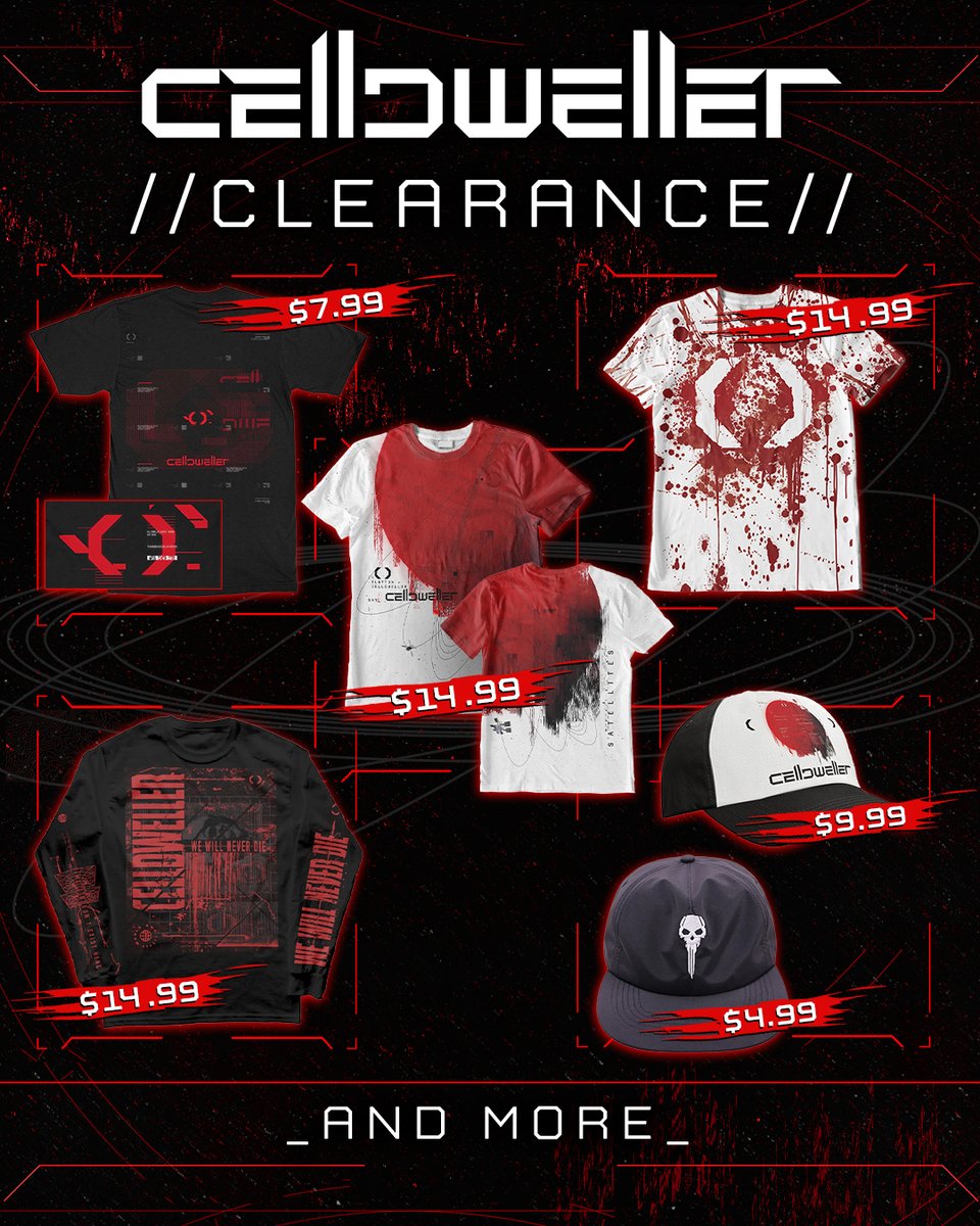 fixtmusic's tweet photo. Level up your collection ⚡️
🔥 Celldweller, Circle of Dust, and Scandroid gear is ON SALE now in the FiXT Store! Stock up on your favorites while the deals last.
🛒 Gear up ➜ https://t.co/JzyIQHtV0G https://t.co/w2v3qL1IjE