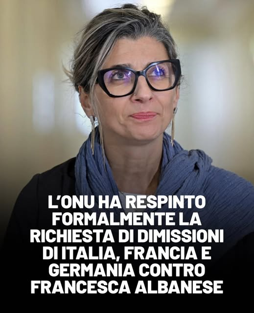 E' ufficiale:richiesta dimissioni contro #FrancescaAlbanese di #Francia,#Germania e #Italia  bocciata da organismo indipendente #ONU che supervisiona relatori speciali!Comitato parla chiaramente di accuse “basate su disinformazione” e  contenuti “manipolati”!#GiùLeManiDaAlbanese!