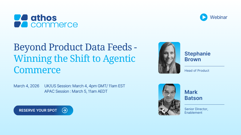 AthosCommerce's tweet photo. Product feed quality affects visibility and ad spend. Join Athos Commerce on March 4 for practical steps to protect ROAS: audits that surface disapprovals, automated enrichment for discovery, and SKU tests to see what converts.
Register: https://t.co/jsLyjv384P https://t.co/9XD2If1uUF