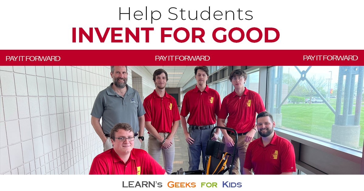 Our Invent for Good students craft solutions for kids with movement limitations.  And, they need pros to guide them as they turn classroom learning into life-changing impact.

Learn more at geeks.learnscienceandmathclub.org/invent-for-good.

#InventforGood #Power2Play #GeeksforKids