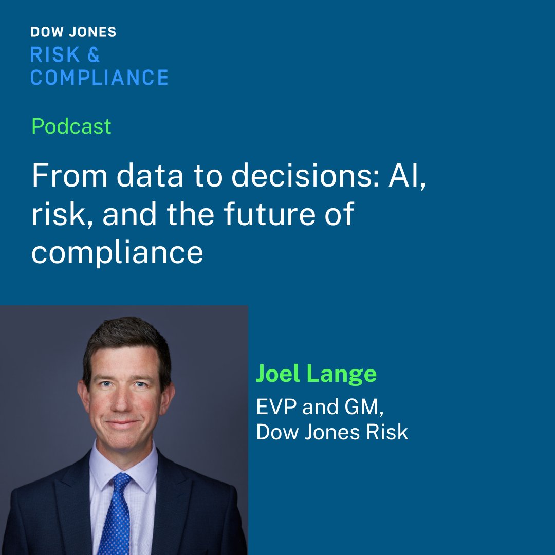 DJCompliance's tweet image. Discover how AI and advanced data analytics are reshaping compliance. Hear Joel Lange and Jennifer Strong discuss these changes from Web Summit Qatar in our latest SHIFT Podcast episode. Listen now: apple.co/4kE2xOc 

#DowJonesRisk&amp;amp;Compliance #Regulations