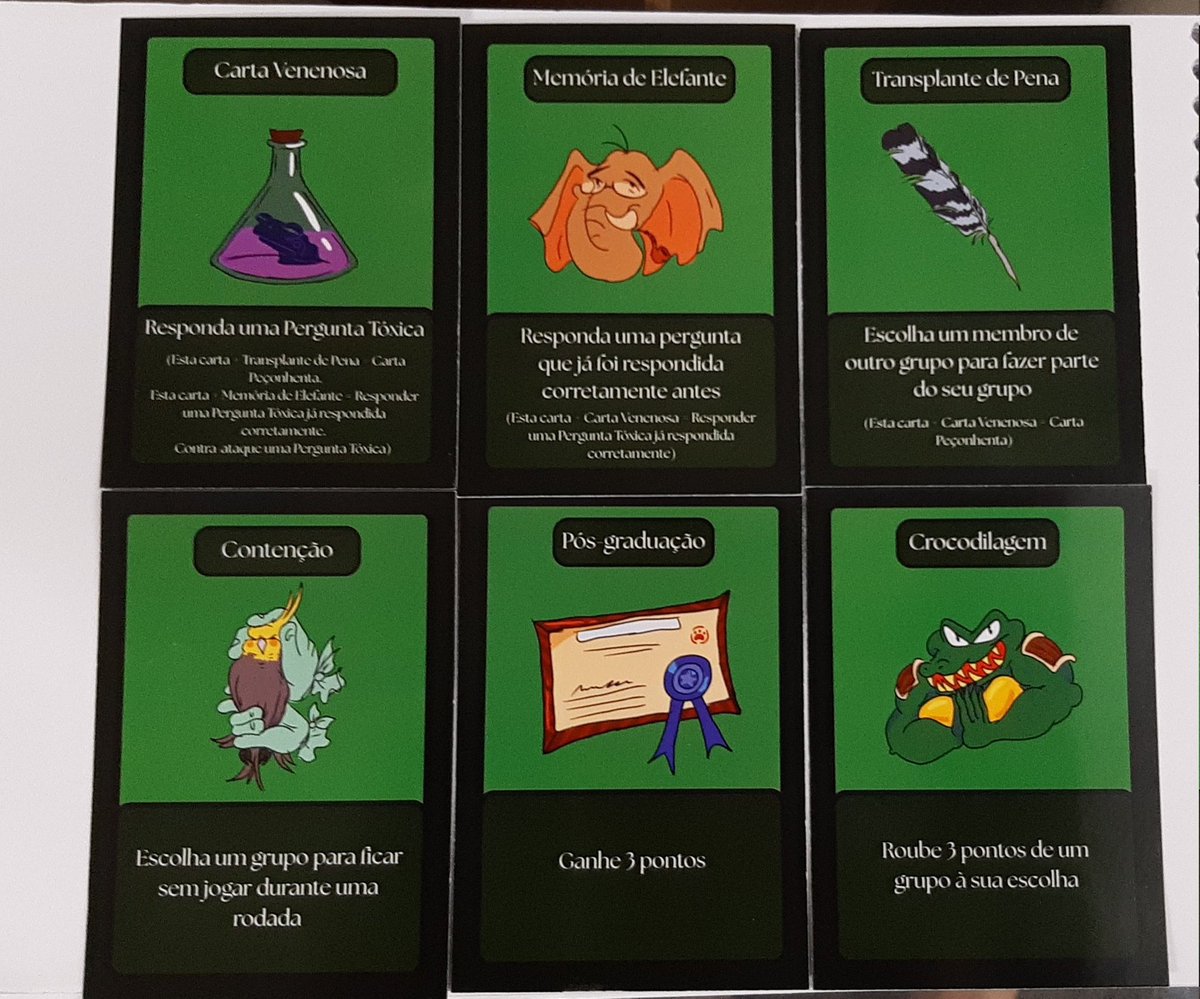 AlissonDGuilhe1's tweet image. Artes que fiz pra um jogo de cartas do meu irmão (coisa de faculdade)

Essa vai pro meu portfólio hehe