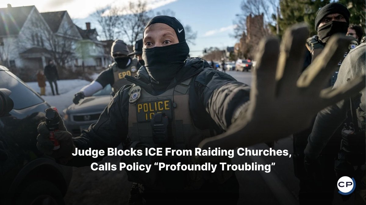 ChristianPost's tweet image. A federal judge halted ICE raids at several churches, calling the Trump‑era policy “profoundly troubling” for religious freedom.
#ICERaids #ReligiousFreedom #Churches #Immigration #ChristianNews
🔗 dlvr.it/TR2Msd