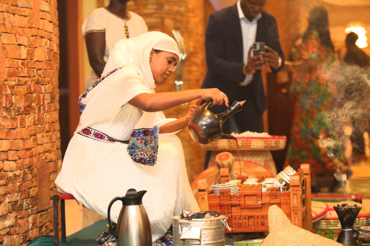 ETEmbassyKLA's tweet photo. Tonight, the Embassy of the FDRE in Kampala @ETEmbassyKLA participated in the Iftar program organized by Serena Kampala Hotel @SerenaKampala.

During the event, we presented the traditional Ethiopian coffee ceremony and shared the story of how Kald, the legendary shepherd, discovered coffee while herding his goats.
Alongside the coffee ceremony, we also delivered a brief presentation on the history of Islam and its deep-rooted ties with #Ethiopia, dating back to the time of the Prophet Mohammed (PBUH), when the first followers of Islam sought refuge in Ethiopia for safety and protection from persecution by the Quraysh. 

This historic migration reflects the longstanding relationship of mutual respect and hospitality between Ethiopia and the Muslim world.
Ethiopia is the first home/settlement / in Africa, and Al-Najash Mosque which is located in the northern part of Ethiopia is the first mosque built in Africa. @MFAEthiopia @UgandaMFA @StateHouseUg @serenahotels @EtsegenetYimenu