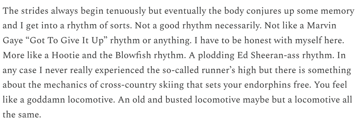 Wrote about trying to cross-country ski (poorly) in a fast-warming world. thewhitepine.substack.com/p/slide-away