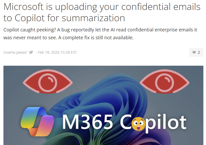 This is going to be the first of many news stories of AI "accidentally" reading people's emails because of a "bug." 

First <a href="/Copilot/">Microsoft Copilot</a>, but you Google is next at some point. Get all your personal files off the net if you can y'all.

When will the AI bubble pop. c'mon c'mon.....