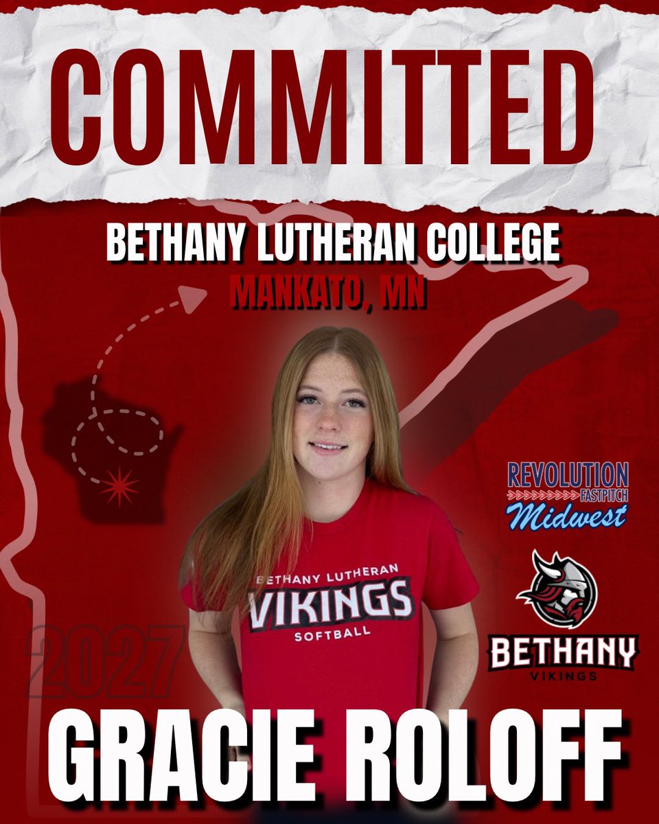 Midwest’s first 2027 is off the board. Huge congratulations to <a href="/gracie_roloff/">Gracie Roloff</a> on her commitment to Bethany Lutheran College! We are SO proud of you for all of your hard work and perseverance, Gracie! <a href="/BLCvikings/">Bethany Vikings</a>