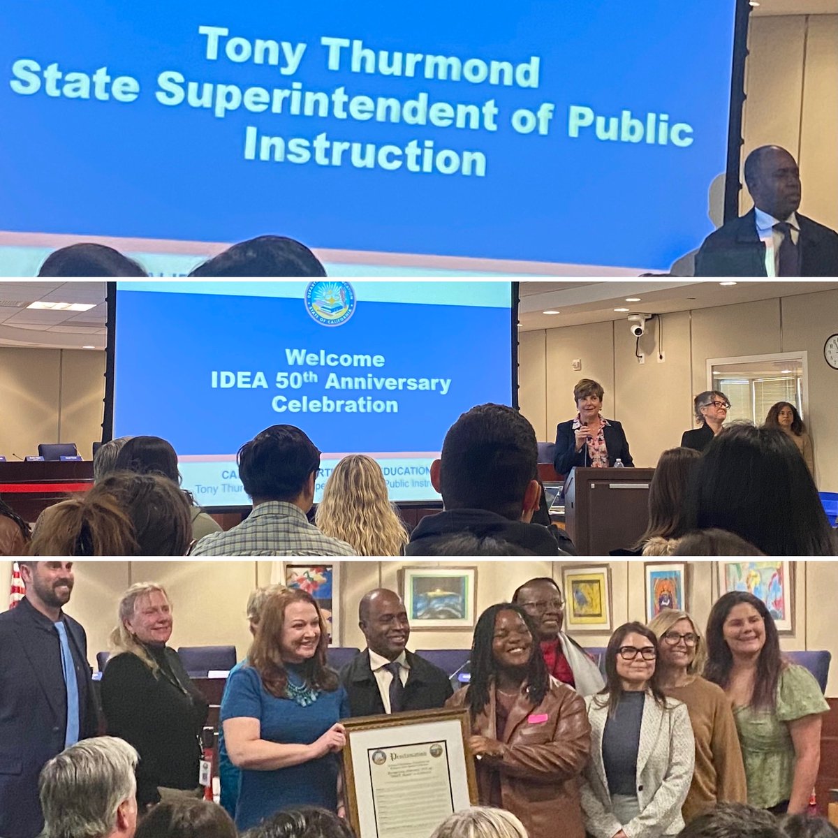 dr_sorter's tweet photo. Honored to serve as a Commissioner and celebrate IDEA 50th anniversary at CDE among so many great leaders in special education. @RCOE https://t.co/Zq1GaZf3mz