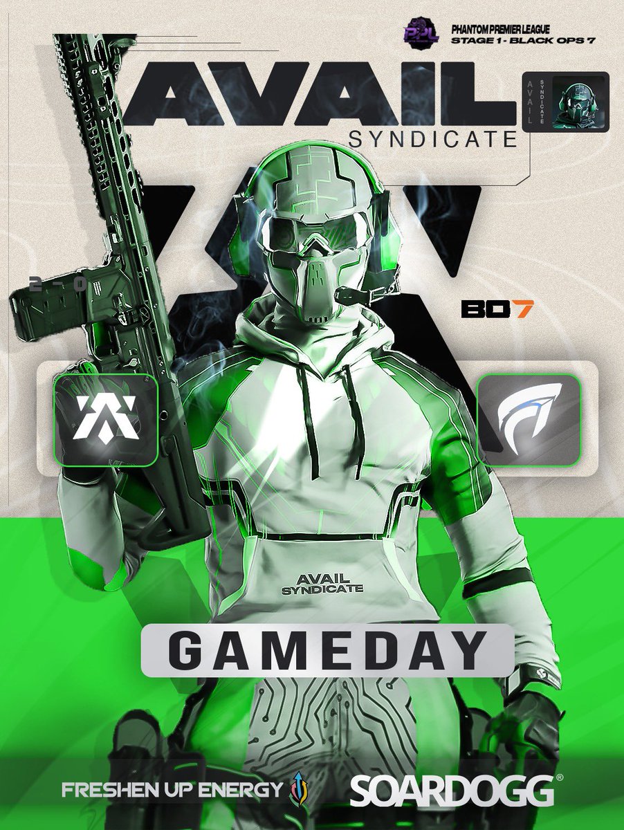 🚨MATCH DAY🚨

We take on <a href="/ImpressionsOrg/">First Impressions</a> for Round 2 of the Phantom Premiere League at 4pm PST!

#WeAreAvail 👀💫

<a href="/DrinkFreshenUp/">Freshen Up Energy</a> <a href="/SoarDogg/">SoarDogg Apparel</a> <a href="/Phant0mEsp0rts/">Phantom Esports</a>