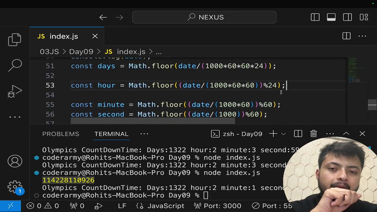 sujay_singh13's tweet photo. Day 11 - Nexus Course by Rohit Negi (Coder Army) 🚀

Topic of the day -  Date in JS

#WebDevelopment #NexusCourse #JavaScript #RohitNegi #CoderArmy https://t.co/t9IXxTsiPS