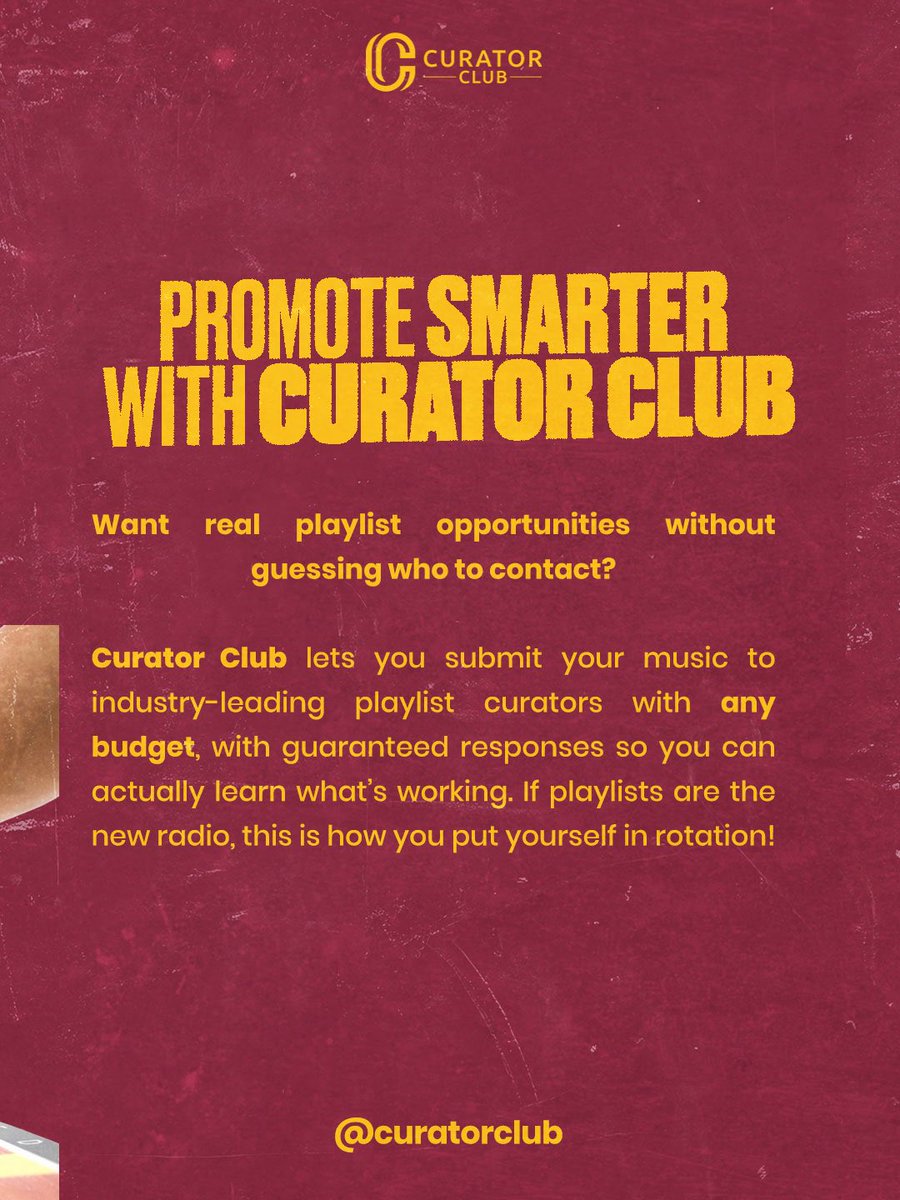 Don’t fall behind… Check out Curator Club and start your first campaign today!

#musicbusiness #musicindustry