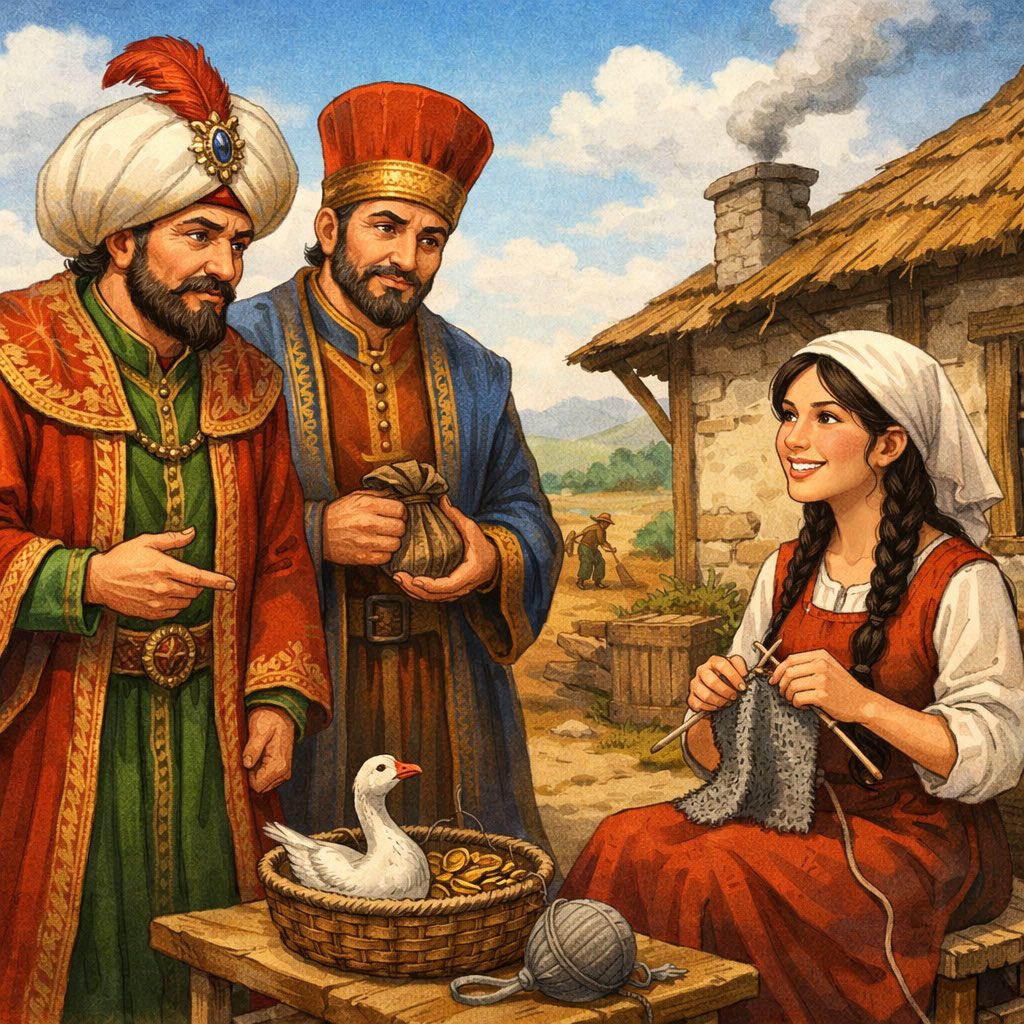 celiklrecep's tweet photo. Padişahın biri, veziriyle birlikte gezintiye çıkmış. Gezi sırasında bir köye gelmişler. Küçük, şirin bir evin önünde oturmuş, örgü ören bir genç kız görmüşler. Padişah, kızın yanına yaklaşıp sormuş:

— Merhaba kızım. Baban evde mi?

Kız:
— Babam evde yok. Azı çok etmeye gitti.

Padişah:
— Annen evde mi?

Kız:
— Annem de evde yok. O da biri iki etmeye gitti.

Padişah:
— Kızım, eviniz çok güzel ama bacası eğri.

Kız:
— Bacası eğridir ama dumanı doğru tüter.

Padişah:
— Sana bir kaz yollasam, yolar mısın?

Kız:
— İzninizle en ince tüylerine kadar yolarım!

Padişah, kıza “Öyleyse selametle kal!” deyip veziriyle tekrar yola koyulmuş.

Saraya varınca padişah, vezirine sormuş:
— Kız ile ne konuştuğumuzu anladın mı?

Vezir:
— Doğruyu söylemek gerekirse anlamadım, padişahım, demiş.

Padişah:
— O hâlde tez vakitte git, öğren! Yoksa seni vezirlikten azlederim! demiş.

Vezir telaşla fırlamış. “Nasıl öğrenirim?” diye düşünürken, en iyisinin ilk ağızdan bilgi almak olduğuna karar vermiş ve padişahın konuştuğu kızı bulmuş.

Vezir:
— Aman kız, hanım kız! Biz bugün yanımda biriyle senin yanına gelmiştik. Yanımdaki kişi seninle sohbet etmişti. O sohbette konuştuklarınız ne anlama geliyordu? Onları bana bir deyiver. Dile benden ne dilersen…

Kız:
— Konuştuklarımızı açıklarım ama her cevap için on altın isterim, demiş.

Vezir kabul etmiş. Kız anlatmaya başlamış:

— O amca bana babamı sorduğunda “Azı çok etmeye gitti.” demekle babamın çiftçi olduğunu, tarlaya tohum ekmeye gittiğini anlatmak istedim.

Vezir on altını vermiş. Kız devam etmiş:

— O amca annemi sorduğunda “Annem biri iki etmeye gitti.” demekle annemin ebe olduğunu, doğum yaptırmaya gittiğini anlatmak istedim.

Kız, vezirden on altın daha alıp devam etmiş:

— Amca, “Eviniz çok güzel ama bacası eğri.” demekle benim güzel olduğumu ama gözlerimin şaşı olduğunu söyledi. Ben de “Bacası eğridir ama dumanı doğru tüter.” diyerek şaşı olduğumu ama gözlerimin iyi gördüğünü anlatmak istedim.

Vezir, kıza on altınını verip hemen sormuş:

— Peki ya “Sana bir kaz yollasam, yolar mısın?” ne demek?

Kız tebessüm edip açıklamış:

— O kaz da sizsiniz, demiş. Bunları öğrenmek için bana onlarca altın verdiniz!

⸻

Günün Sözü:
İşitmek bir kabiliyet, dinlemek ise bir sanattır.