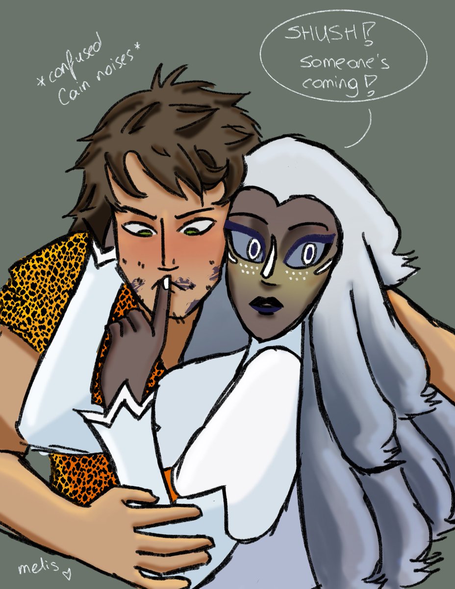 melishnm322's tweet image. I’m too invested now #hazbinhotel #cain #sera #hightreason