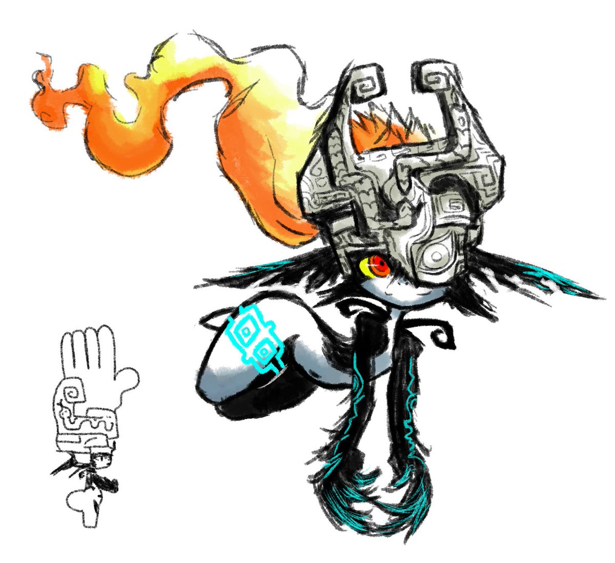 Midna doodle for a birthdayyy boyyyyyyy