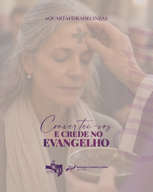 rccsc's tweet photo. Na Quarta-feira de Cinzas, iniciamos um caminho de arrependimento, reconciliação e decisão firme por uma vida nova no Espírito.

Que nesta Quaresma possamos rasgar o coração, permitir que o Espírito Santo nos transforme e renovar nosso sim ao Senhor.

#Quaresma #RCCSC https://t.co/JadWFCUcCm