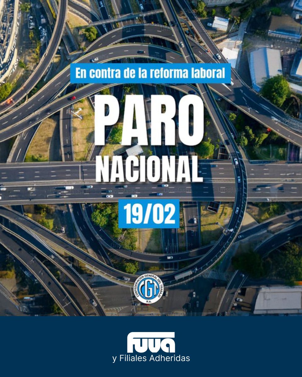 Mundo_Viajante's tweet photo. Este jueves 19 de febrero los Viajantes Vendedores adherimos al Paro General convocado por la @cgtoficialok con cese de actividades. Lo hacemos en defensa de nuestro estatuto y de los derechos de todos los trabajadores y trabajadoras. NO A LA REFORMA LABORAL. #PAROGENERAL https://t.co/PjGcJZNFyq
