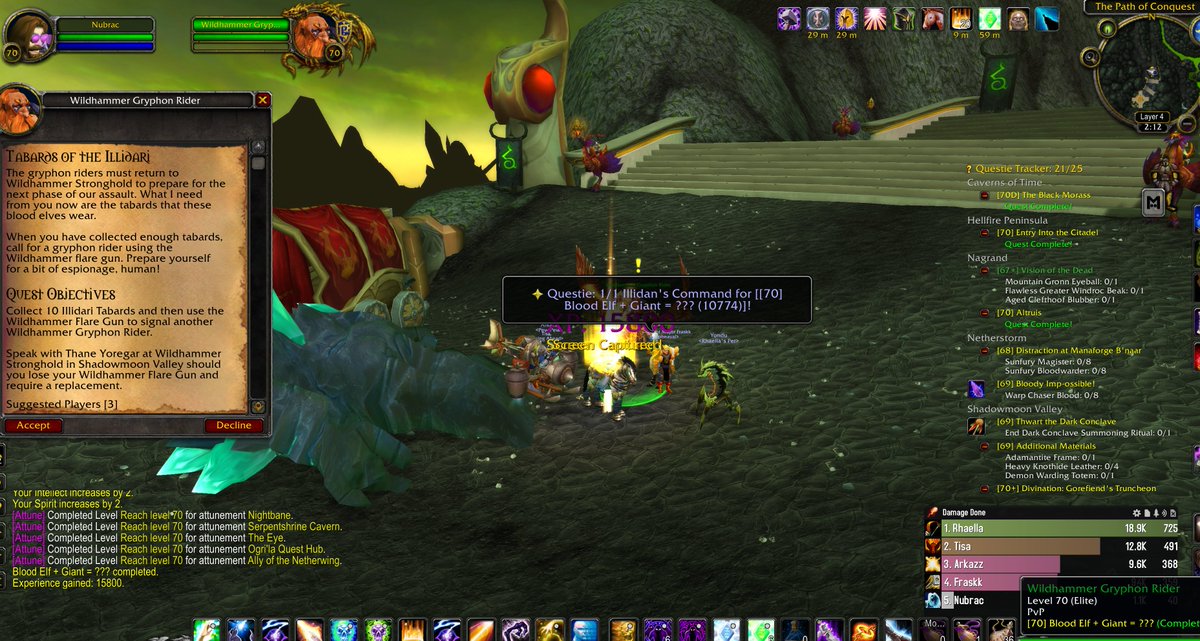 FamousNubrac's tweet photo. Level 70 TBC Completed https://t.co/T4VfREATg4