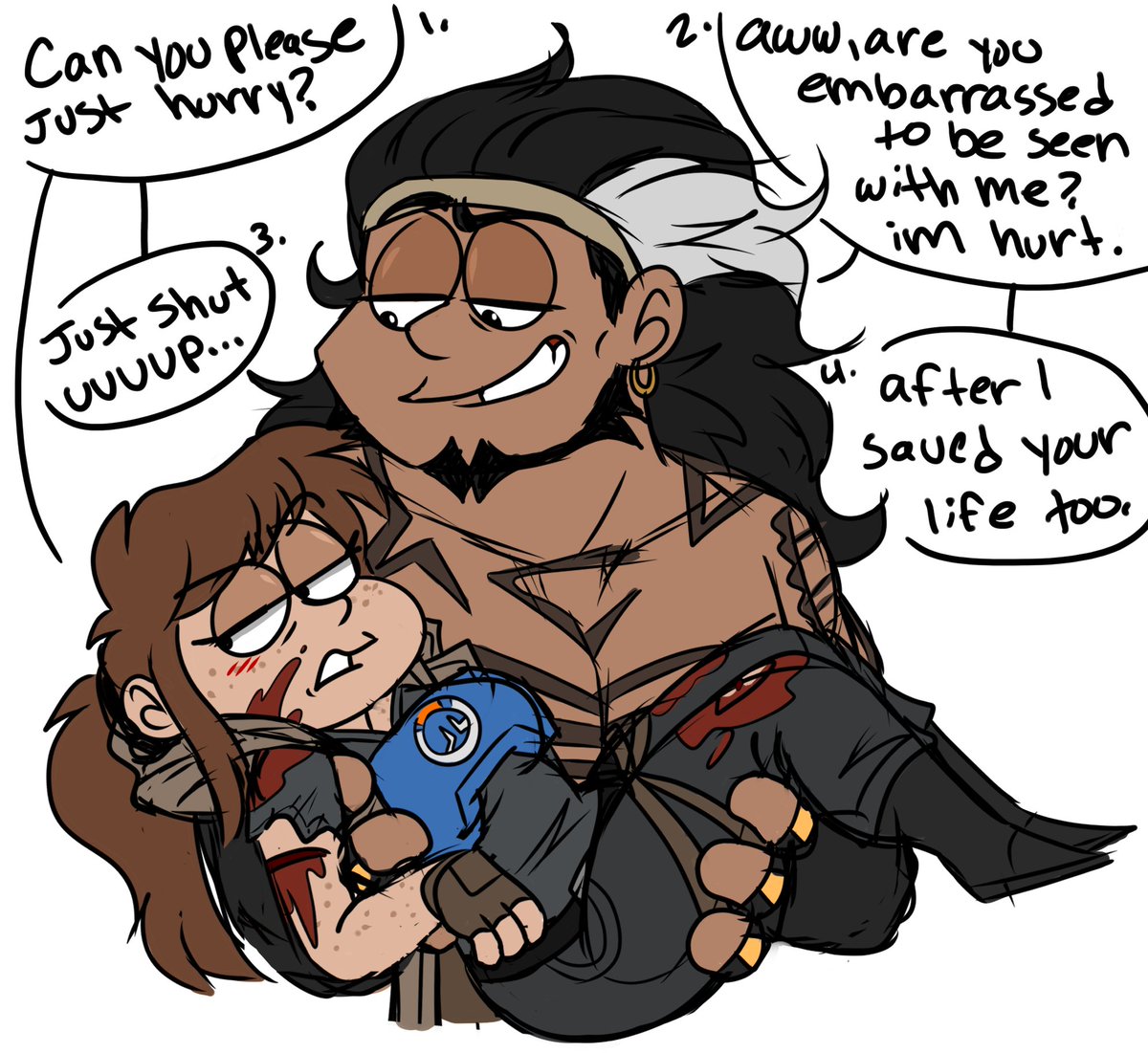 QuestionedTurke's tweet photo. ...and now the real reason I learned how to draw Mauga 😖 #Overwatch #Mauga #YumeShip https://t.co/0pUwez7MD8