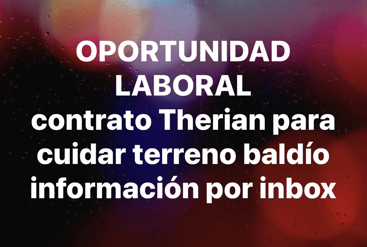 Solo gente de verdad interesada.