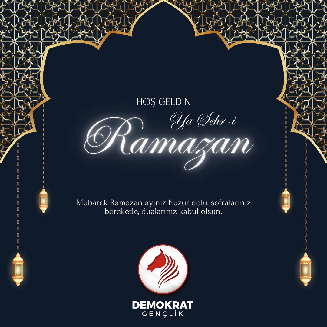gencdemokratgm's tweet photo. Hoş geldin Ya Şehr-i Ramazan 🌙✨

Bu Ramazan; adaletin, merhametin ve kardeşliğin hayatımızın her alanında çoğalmasına vesile olsun.

Huzur dolu bir ay diliyoruz. 🌙

#Ramazan #HayırlıRamazanlar #DemokratGençlik https://t.co/0gF0FyhPIn