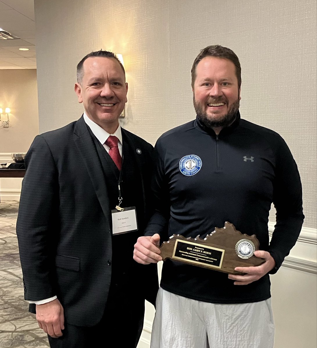 Casey Burns was recognized by <a href="/KYCommAttys/">KY Comm Attys Assoc</a> as 2026 Outstanding Assistant Commonwealth’s Attorney! He’s the 3rd recipient of this prestigious award from our office. Congratulations Casey!