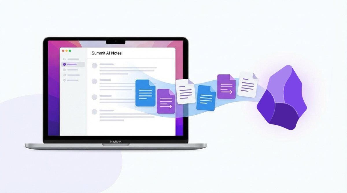 summitainotes's tweet photo. Since version 1.7, Summit can automatically export every meeting to markdown — straight into your @obsdmd  vault. Open Summit → Settings → Processing. Enable Auto-export markdown. Done!

Summit saves each recording in its own folder with the markdown file alongside the audio. https://t.co/t6rAuBmWu0