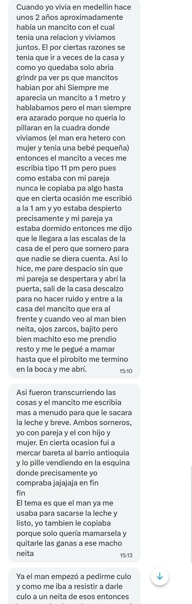 RelatosMedellin's tweet photo. Relato de un parcero parchando con un vecino con mujer e hija. 🔥

Envíen sus relatos al DM.

#MorboMedellín #CruisingMedellín #Relatosgay
#Exhibicionismogay #VoyeurMedellín #PajerosMedellín https://t.co/bGc3BCXx7D