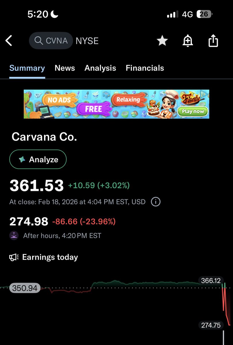 bellyjelly080's tweet photo. Small position, big win on a $CVNA short. #fraud https://t.co/JCT8m7MGND
