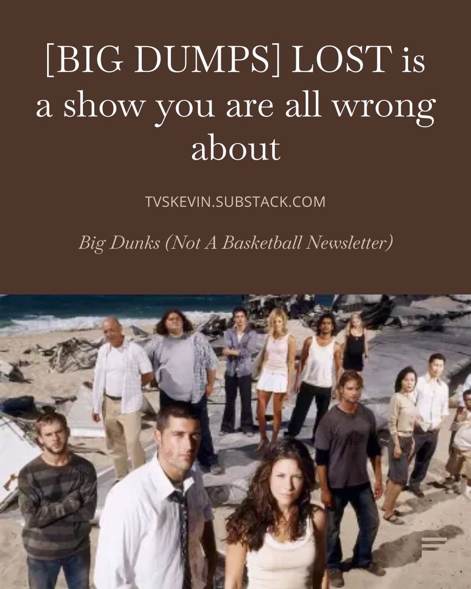 Finished LOST (again) and wrote about why everyone has their heads screwed on so funny about it open.substack.com/pub/tvskevin/p…