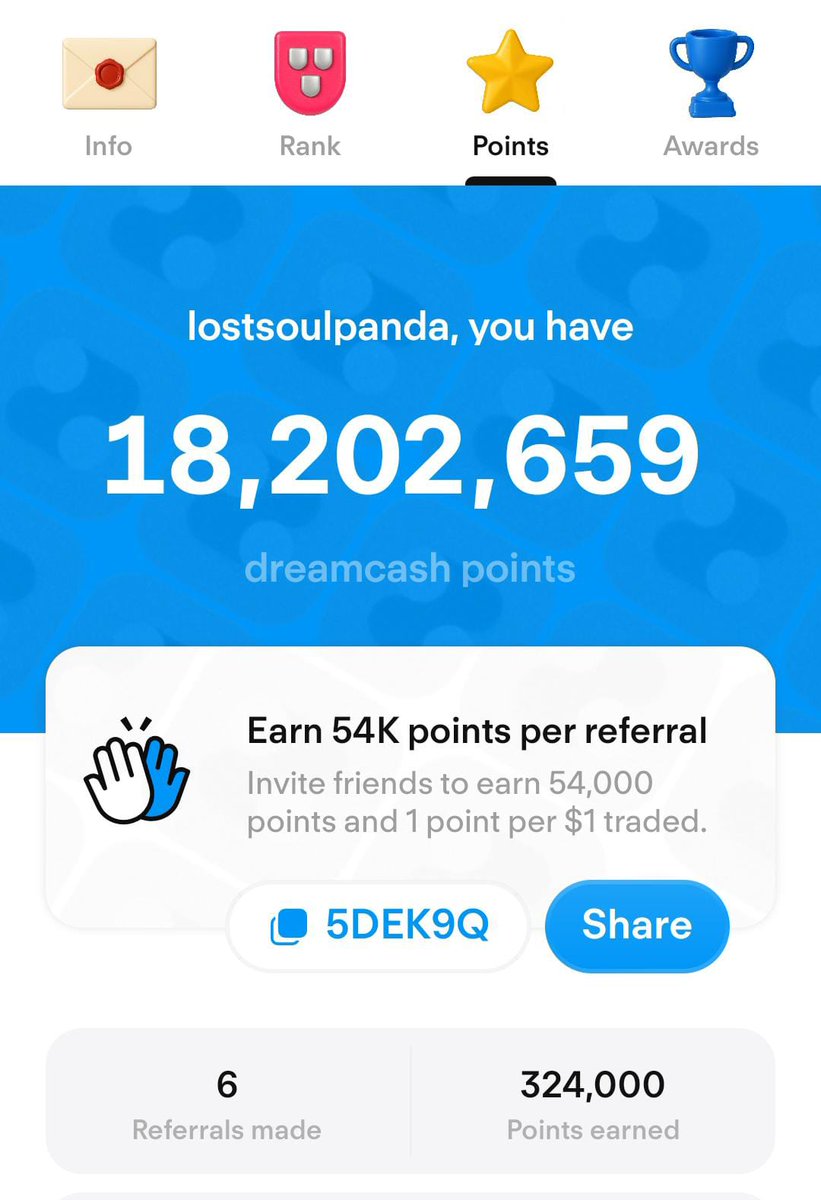 OFCLCryptobook's tweet photo. $Dreamcash
New user: https://t.co/fMtAXWdHBH
Code: 5DEK9Q (we are early)
Collect all Awards & Generate volume
Go to profile & add ur email important.
✅Imp: Points+ Rank+ award= airdrop
#dreamcash #airdrop
#cryptobook https://t.co/Iz89RlZEKZ