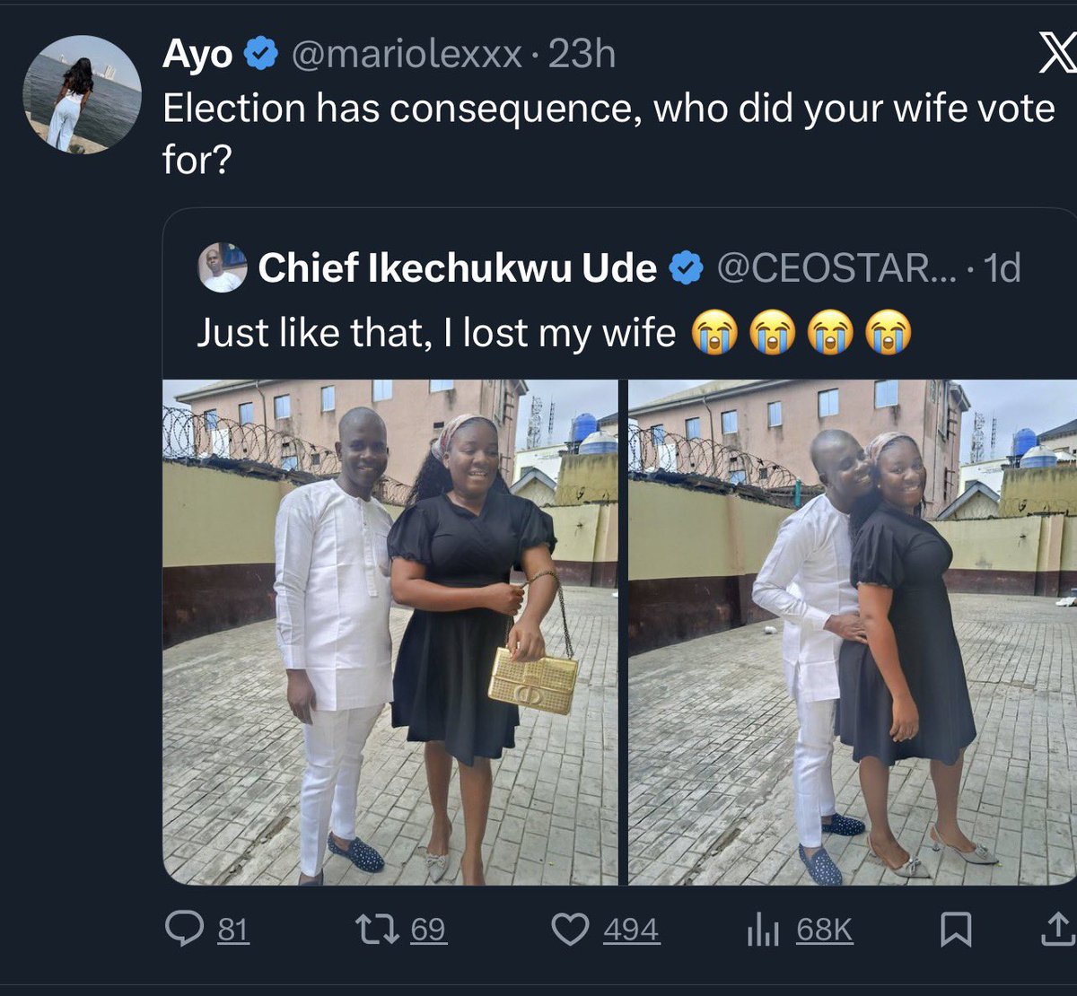 Dear God, may I never be them is vile and insensitive Jesus! 😳😳. 
Because he is obedient, Ayo you are a wicked! human being, aside politics.