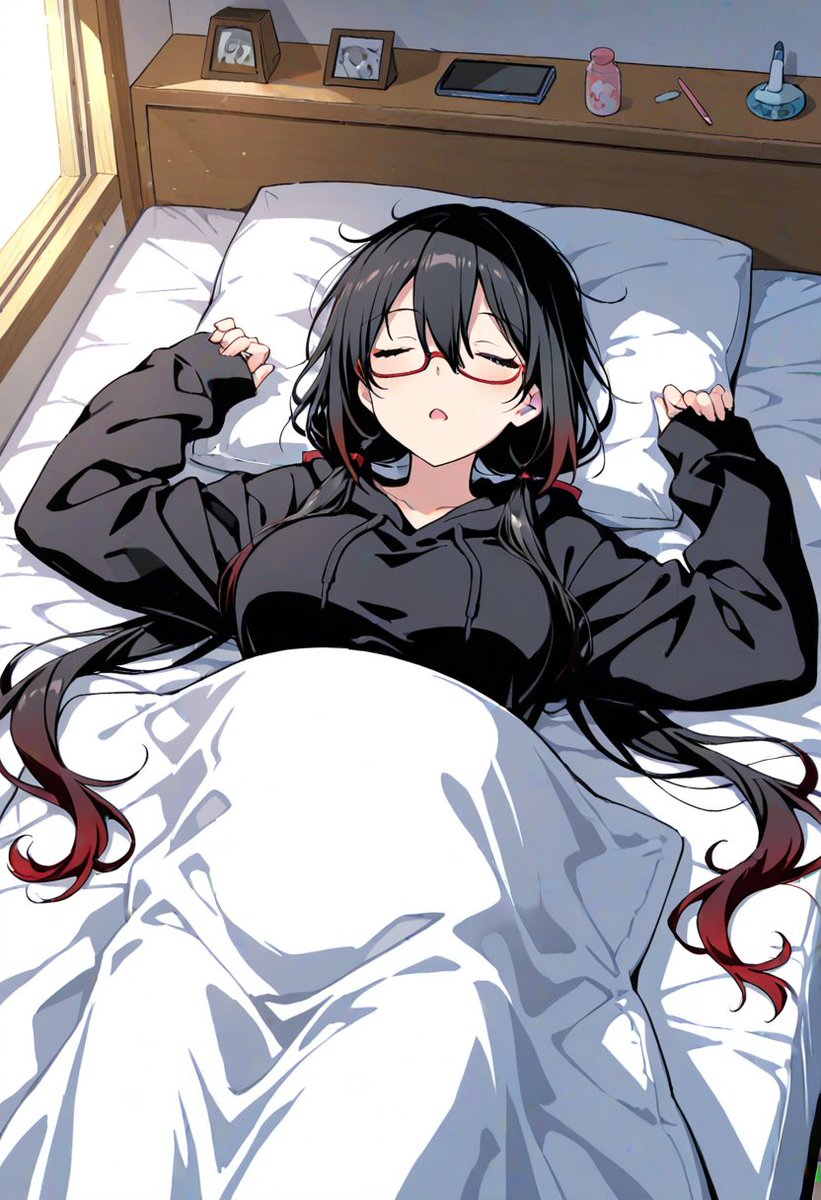 (´・ω・`)ノおはよー！
どうやら風邪をひいてしまったようです。
寒暖差が激しいので、皆さんも体調管理にはお気を付けて。
#AIイラスト 
#AIart