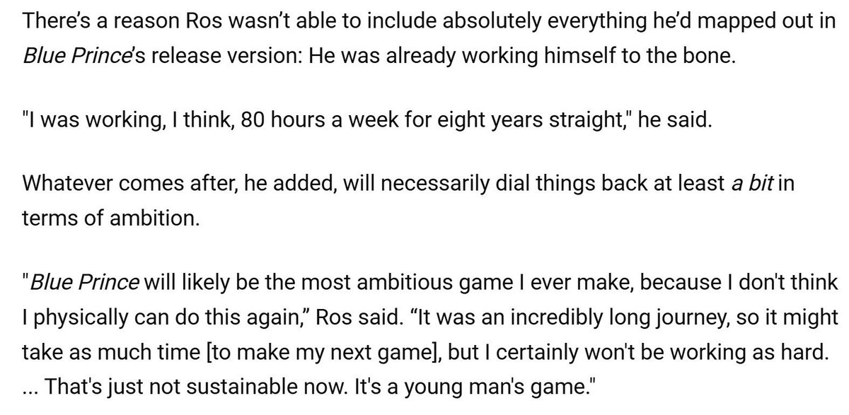 blue prince is a marvel and a labor of love. creator tonda ros, though, harbors no delusions that he can do it again -- at least, not at the pace he did it the first time