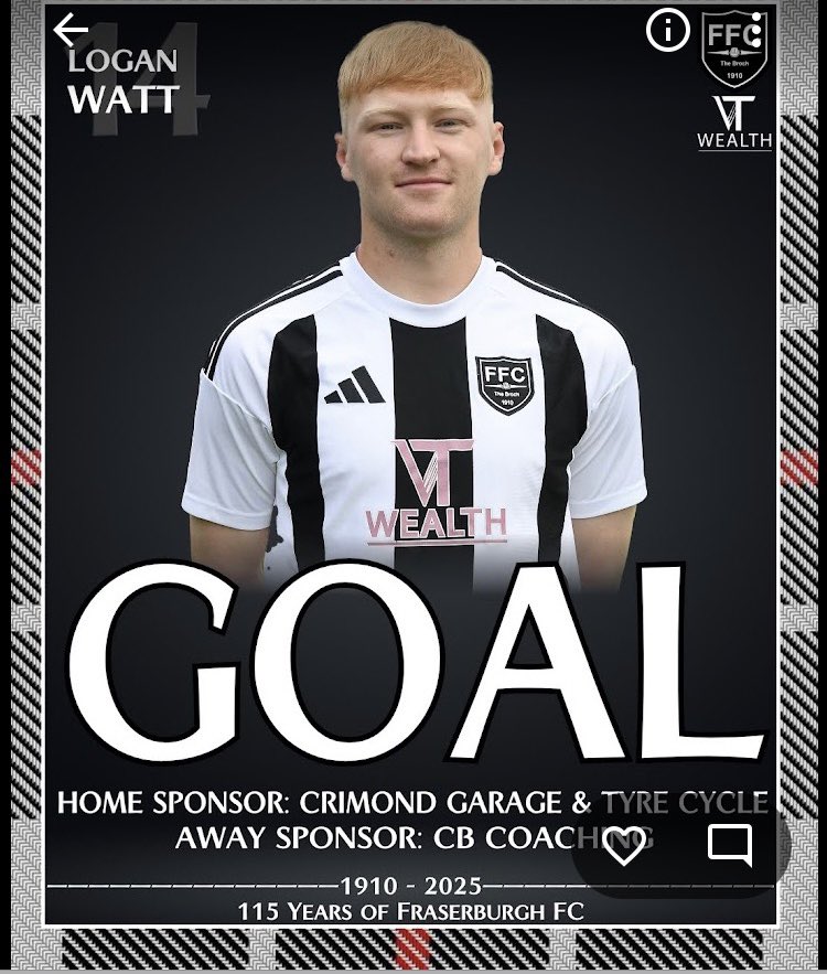 FraserburghFC's tweet photo. With a right footed shot from 14 yards into the top right corner of the net after Joshua Hawkins left footed cross to him to make it 2-1 (76) #TheBroch @ADFA1887 https://t.co/w8AWBiP3qC