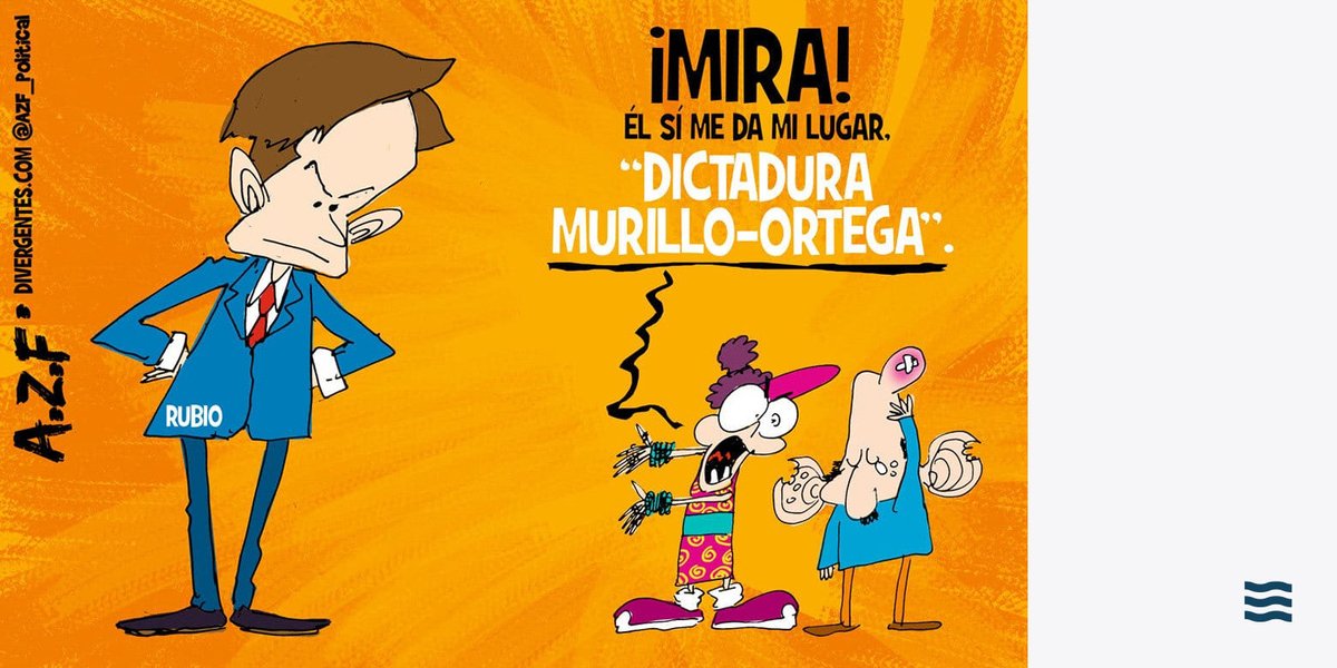 #Caricatura ✍🏻 | Rosario Murillo festeja claridad de Marco Rubio 😅

Más en nuestra web. 🔗