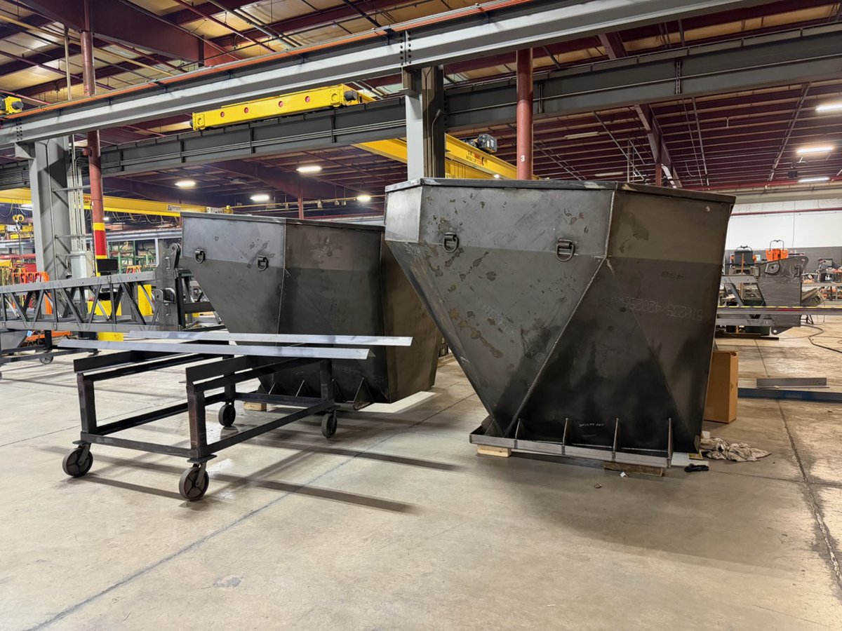 Fresh conveyor hoppers ready for paint and assembly! fabriweld.com