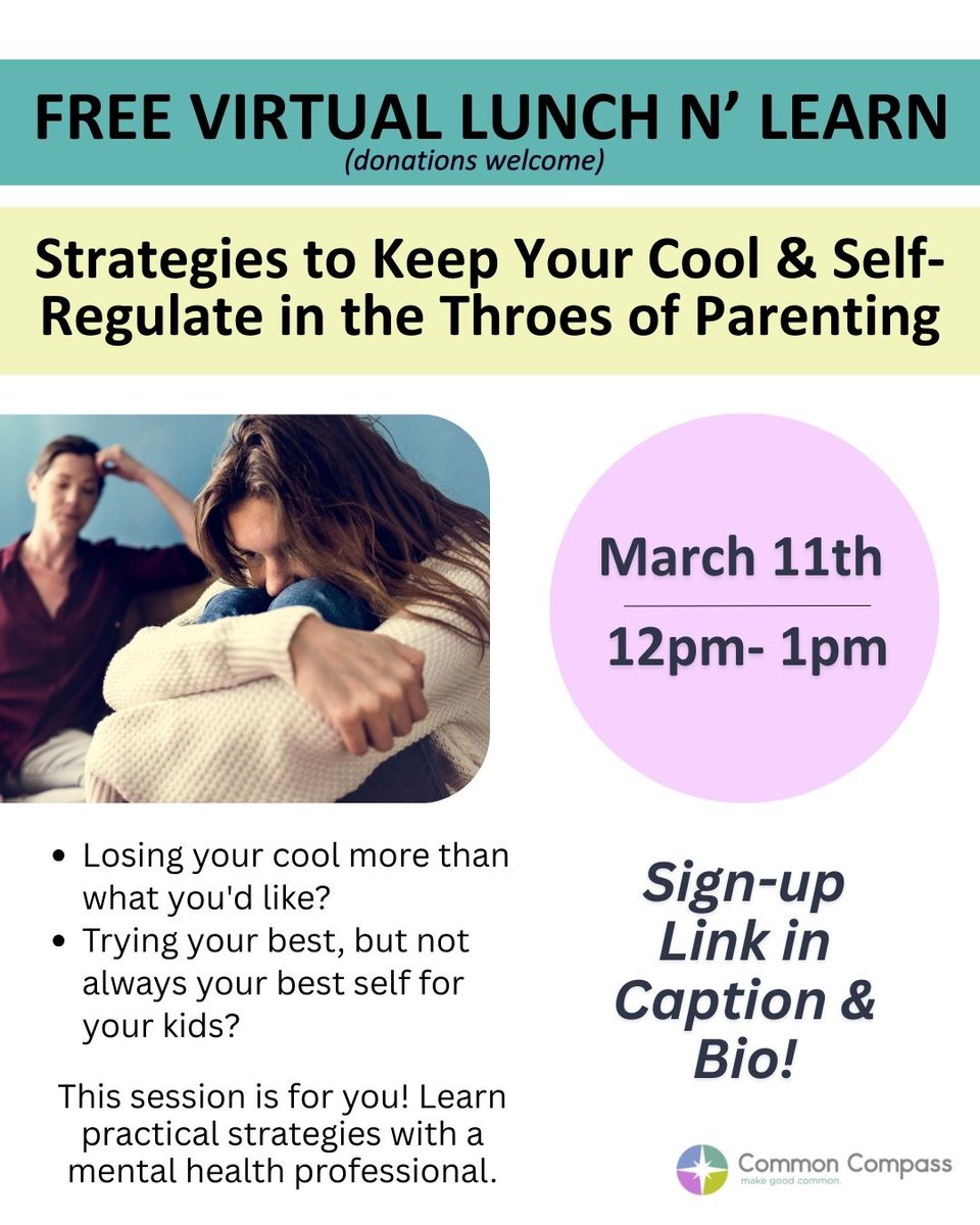 CommonCompass's tweet photo. Join our free VIRTUAL Lunch n' Learn and join in on learning to better support your child(ren) and family! 

Sign Up today with this link: https://t.co/oHJpdV8i3e https://t.co/pkkXmrFdgL