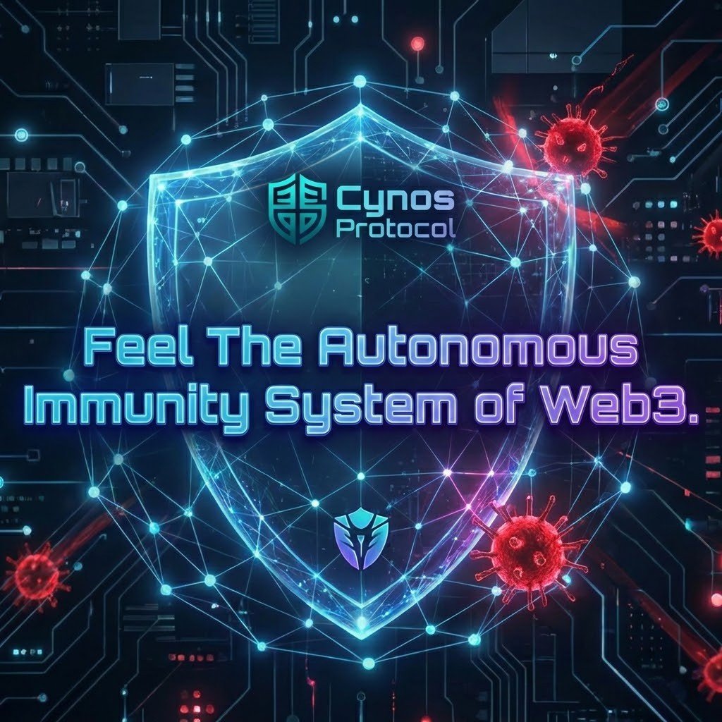 Don’t leave yourself exposed in the Wild West of Web3. 🛡️💻

Cynos Protocol isn’t just another security layer—it’s a living, learning Autonomous Immunity System for your digital assets. 🧬

✅ Real-time threat response
✅ Smart contract fortification
✅ Continuous security