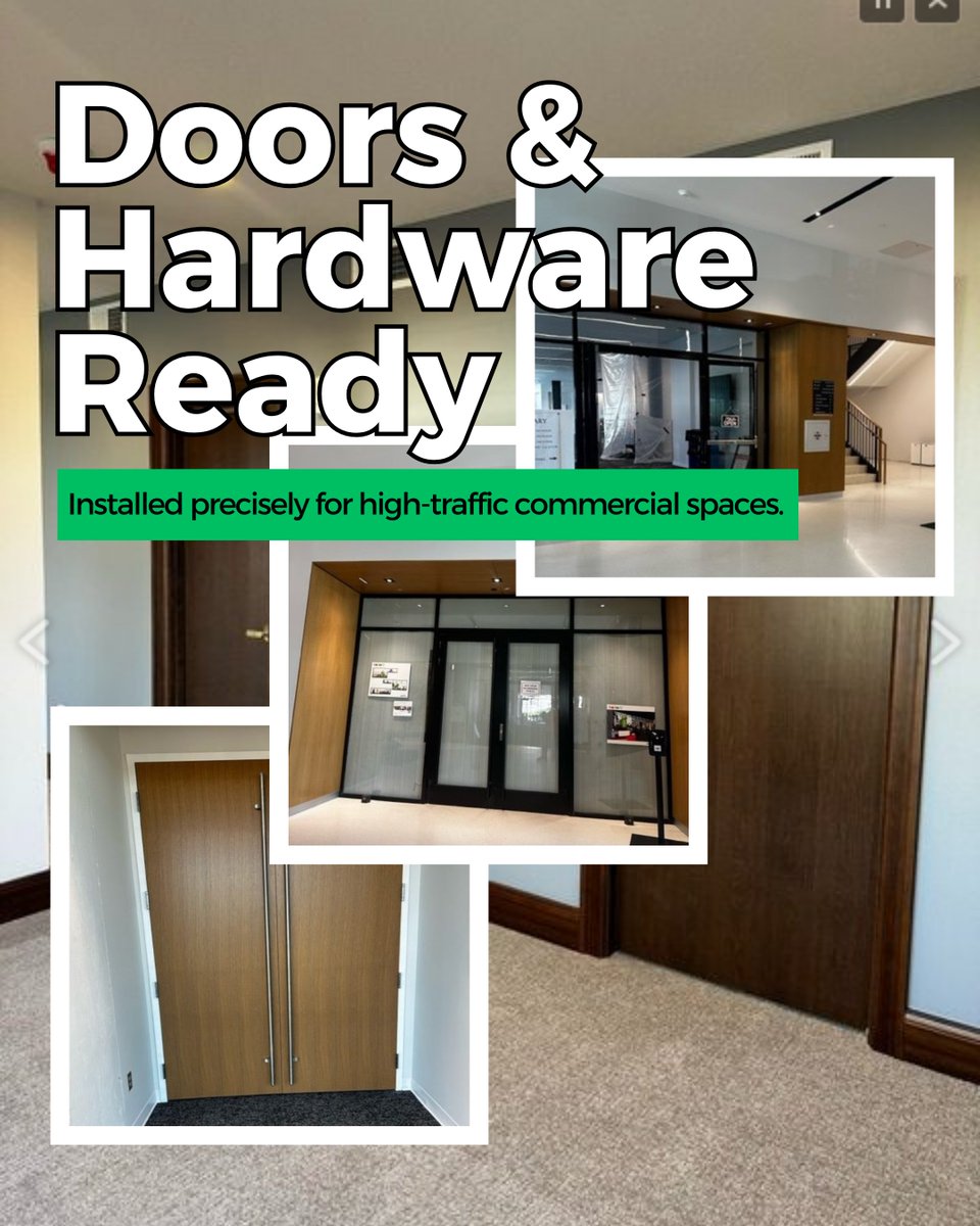 From hollow metal doors and frames to electronic locks and exit devices, we install it all precisely for high-traffic commercial and educational spaces. Beat the spring rush, our crew ensures durable, aesthetic results without delays.

Get a quote at contour-construct.com