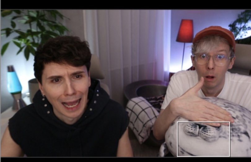 phil in a cap and glasses, gaming room is back, pheal is back, dan in the sleeveless bunny top….. life is good