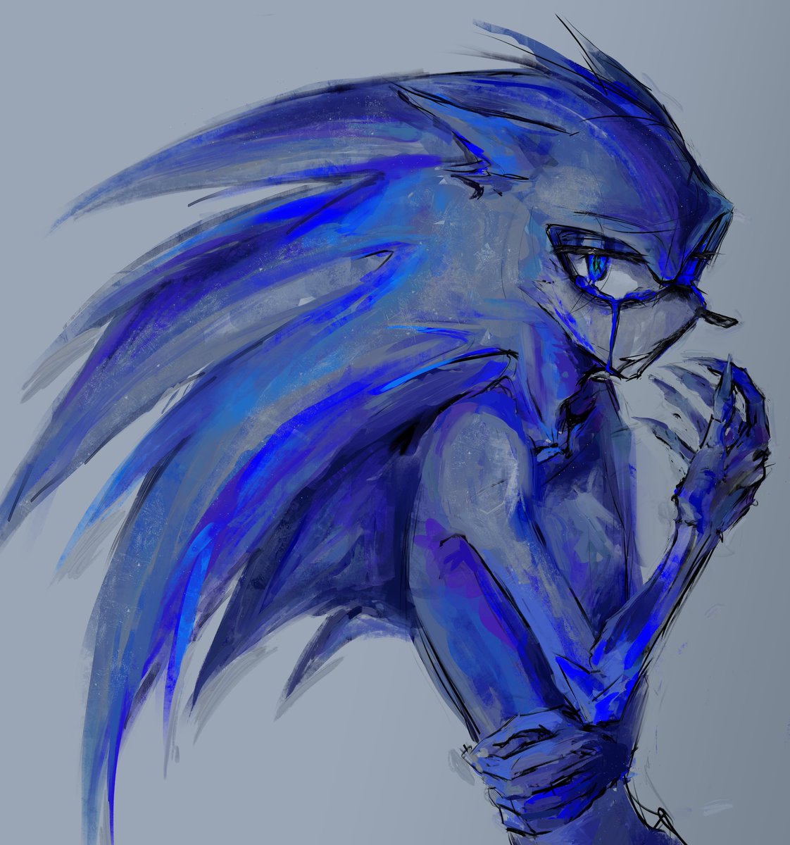 noneblossom's tweet photo. testing brushes again #SonicTheHedgehog #sonicfanart #digitalart https://t.co/H1IlFGgc1K