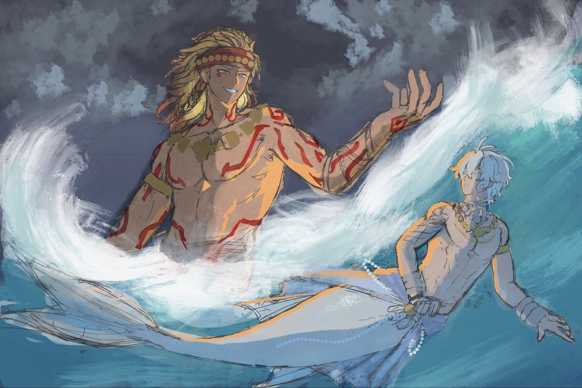 Couldn’t finish it but I like the concept 🥰
pirate Mydei x mermaid Phainon #myphai