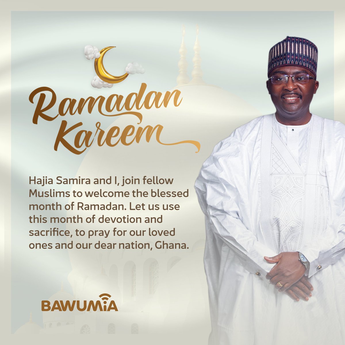 Ramadan Mubarak. May Allah grant us peace, success and abundant blessings.

#RamadanMubarak