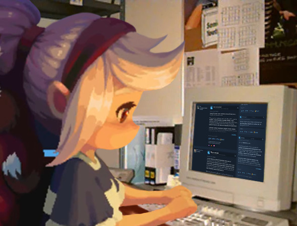 Moonstone_game's tweet photo. me at my job in the job factory being VERY brave at computer https://t.co/WunIYk6LRG