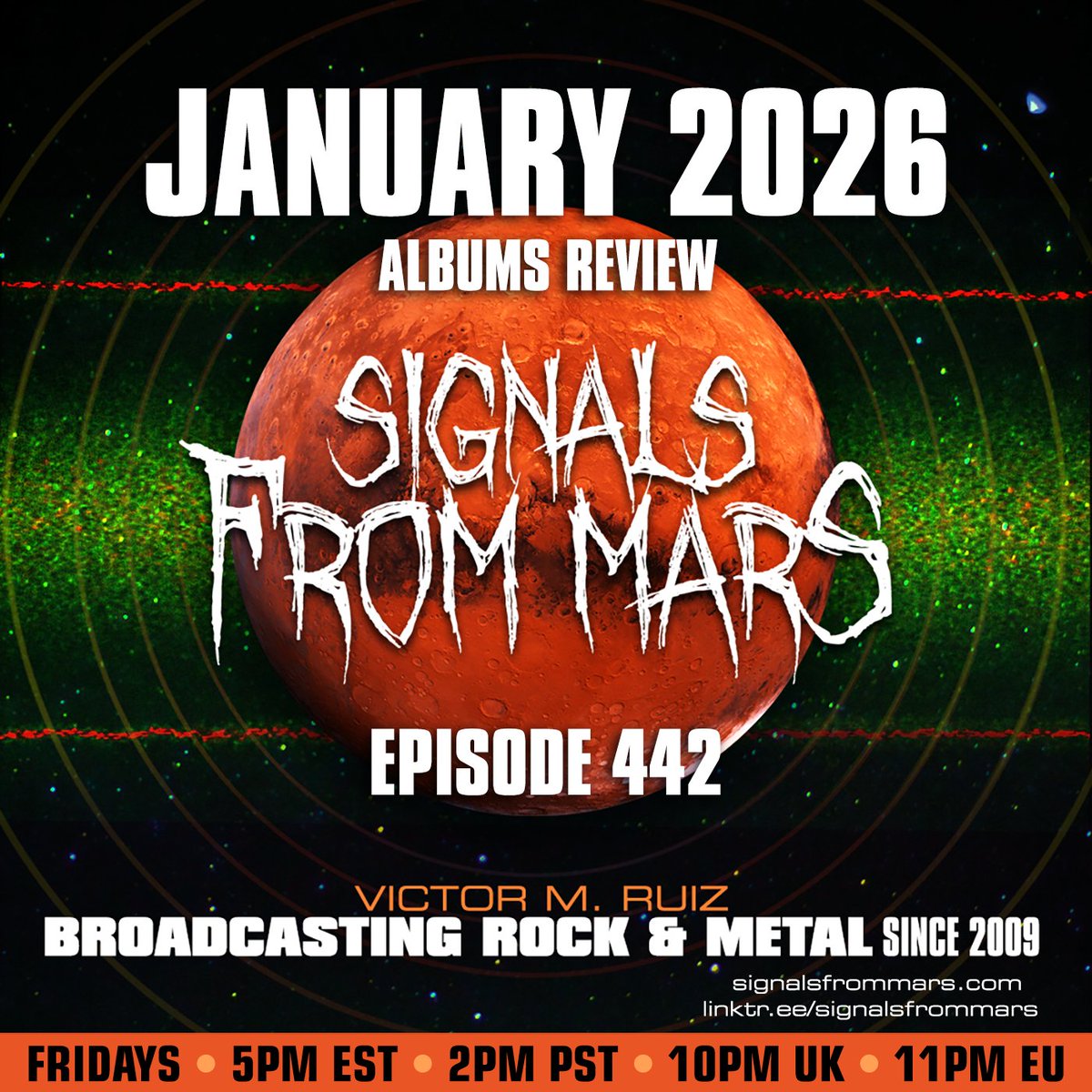 vmr907's tweet image. Episode 442 of Signals From Mars is up 🎙️
Jeremy, Ed &amp;amp; I review January 2026 hard rock + metal releases (big names + underground picks).
Listen: signalsfrommars.com/january-2026-a…

#SignalsFromMars #Metal2026 #HeavyMetal