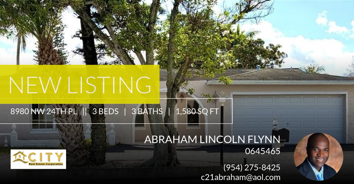 FlynnAbraham's tweet photo. {{954-275-8425}} 📍 New Listing 📍 Take a look at this fantastic new property that just hit the market located at 8980 Nw 24th Pl in Sunrise. Reach out here or at (954) 275-8425 for more information

Abraham Lincoln Flynn... https://t.co/G9aLwK7XDP https://t.co/DaQKUyznjv