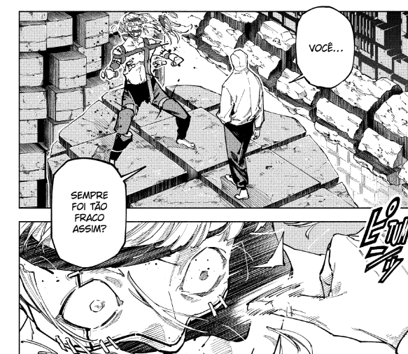 Lucas_Azedi's tweet photo. Imagina quem tem o Mahito como personagem favorito e ver ele voltando e sendo derrotado de um jeito humilhante kkkkk Itadori ainda falou que ele era fraco kkkkkkk https://t.co/YoFNbcgDDo